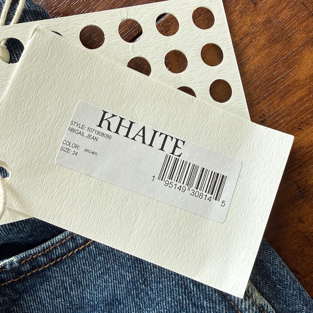 KHAITE archer abigail size 24 NWT - Picture 3 of 6